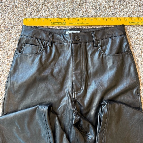Juicy Couture Rodeo Pants Womens 29 Black Faux Leather High Rise - Picture 8 of 13
